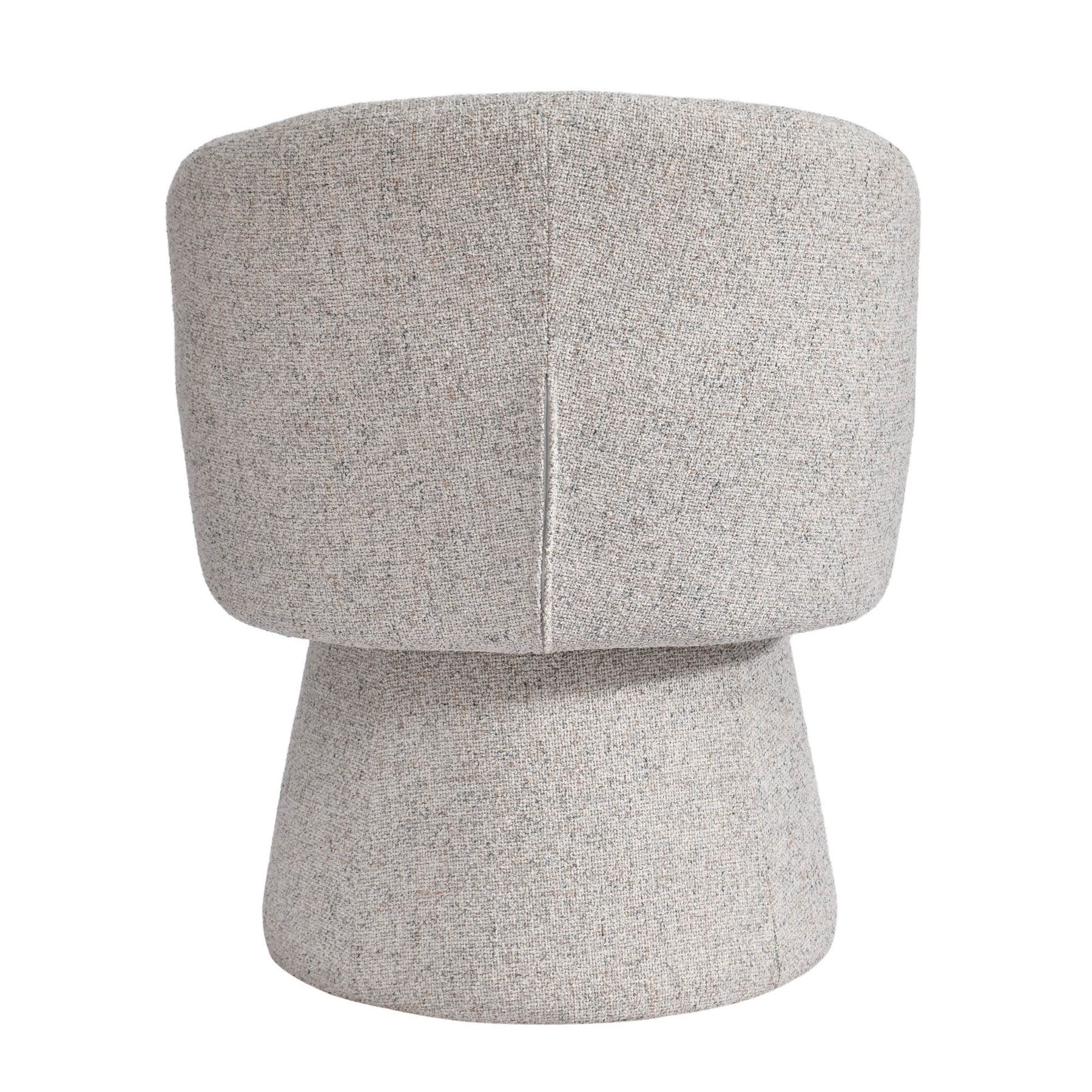 Direct back view highlighting the smooth upholstered finish and architectural presence
