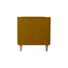 Direct back view of the Missy chair demonstrating its uniform velvet finish and sturdy base