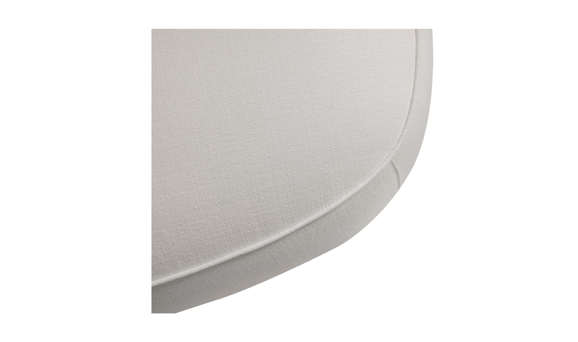Marion Square Ottoman White performance-treated fabric closer view