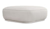 side view of Marion Square Ottoman White