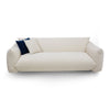 Front perspective of the Moa sofa emphasizing its modern shape