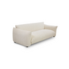 Right-side perspective of the Moa cream upholstered sofa