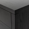 High-angle perspective focusing on the seamless top corner construction and the durable textured oak grain