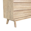 Close-up perspective highlighting the clean lines of the dresser frame and the seamless integrated drawer edges