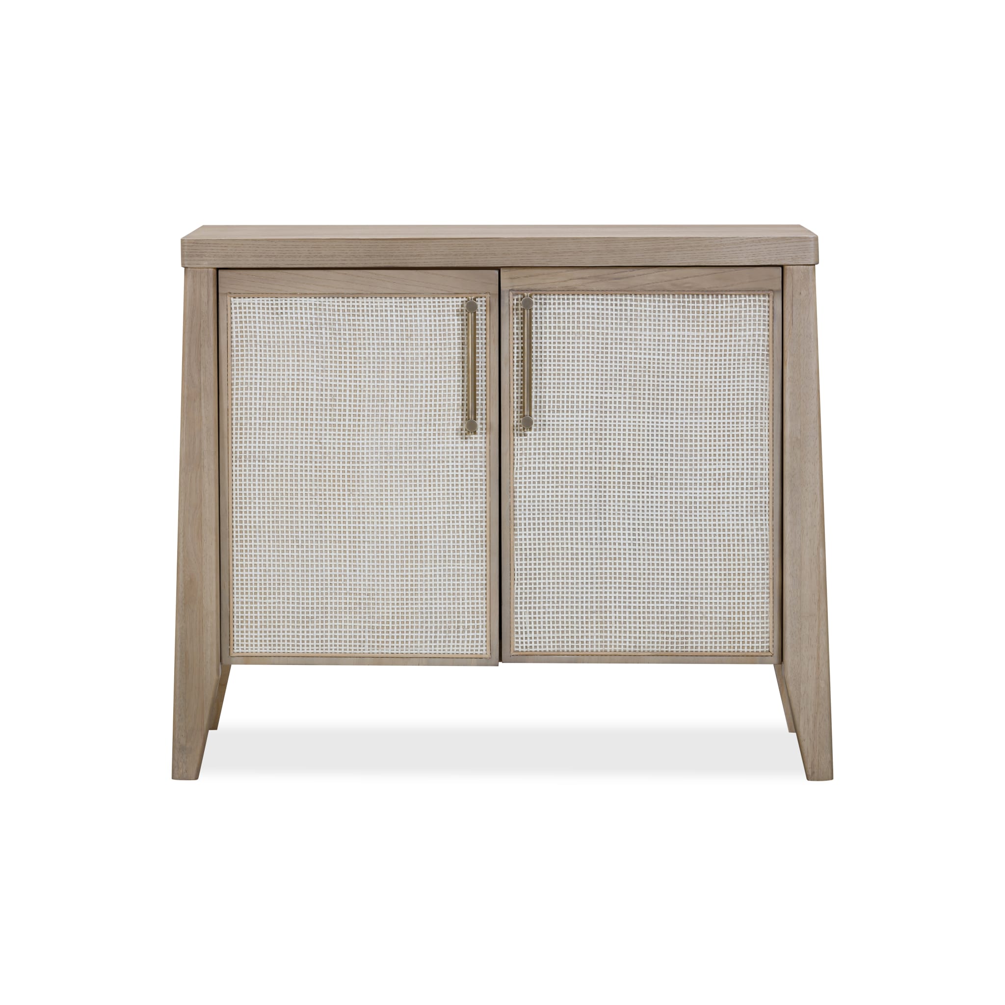 Nettie Two Door Ash Wood Bachelor Chest in Ginger and Natural Cane-thumbmail-1