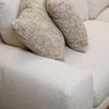 Close-up of textured pillows on Mylo 3-seater sofa