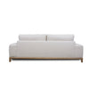 Full rear view of Mylo 3-seater cream minimalist sofa