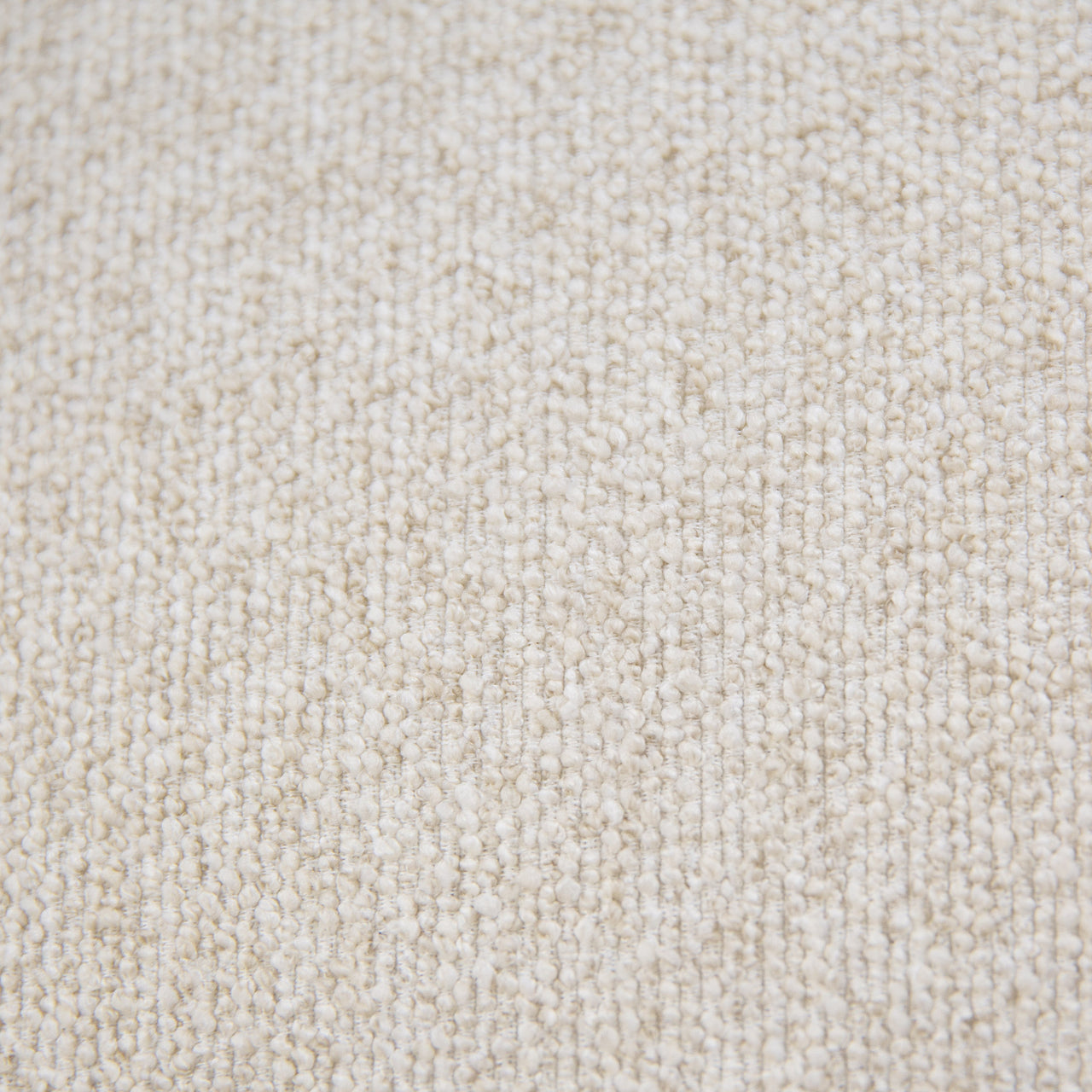 Front view of Mylo 4-seater cream sofa with wood base