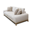 Right-side perspective of Mylo 3-seater cream sofa