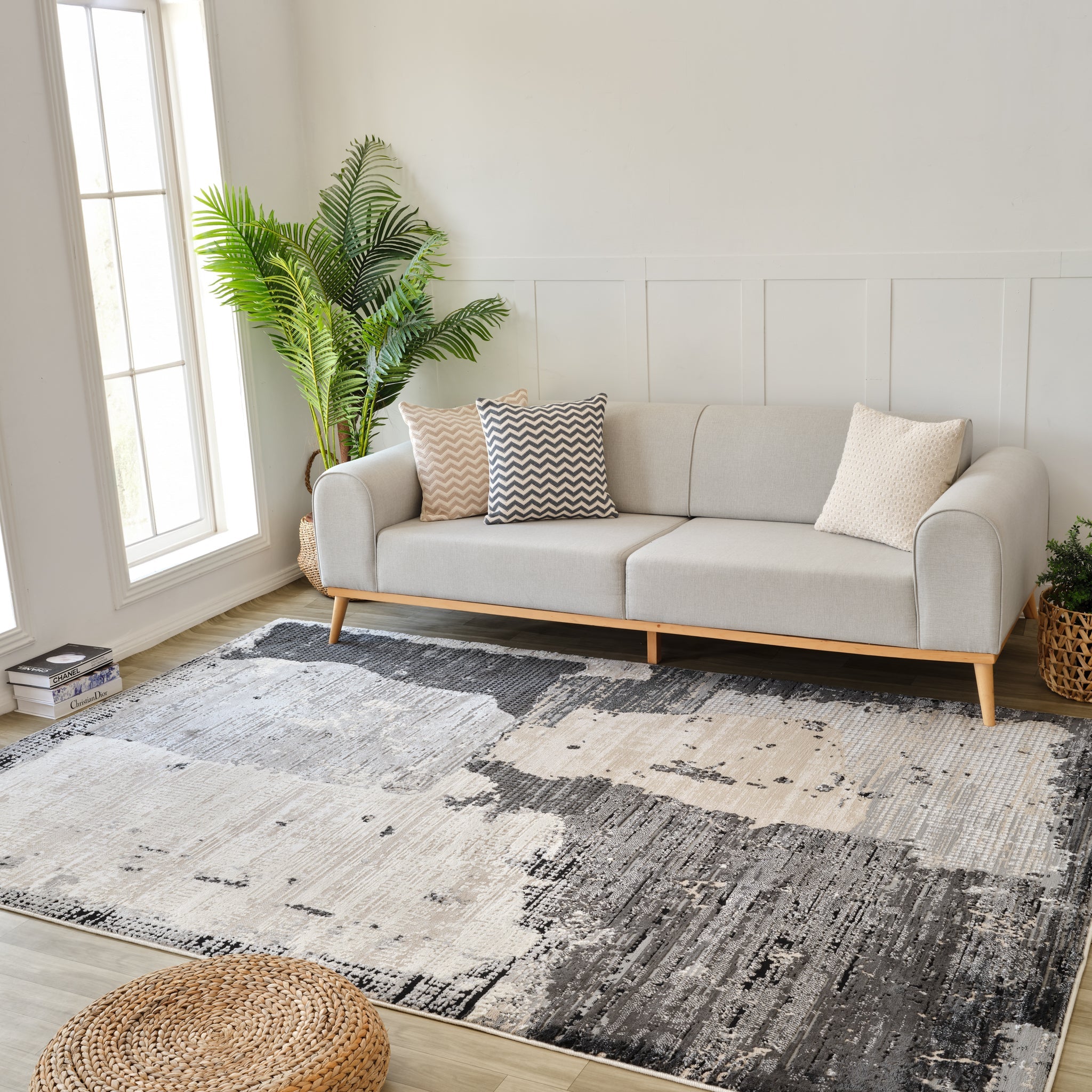 Nairobi Black Contemporary Textured Rug-thumbmail-2