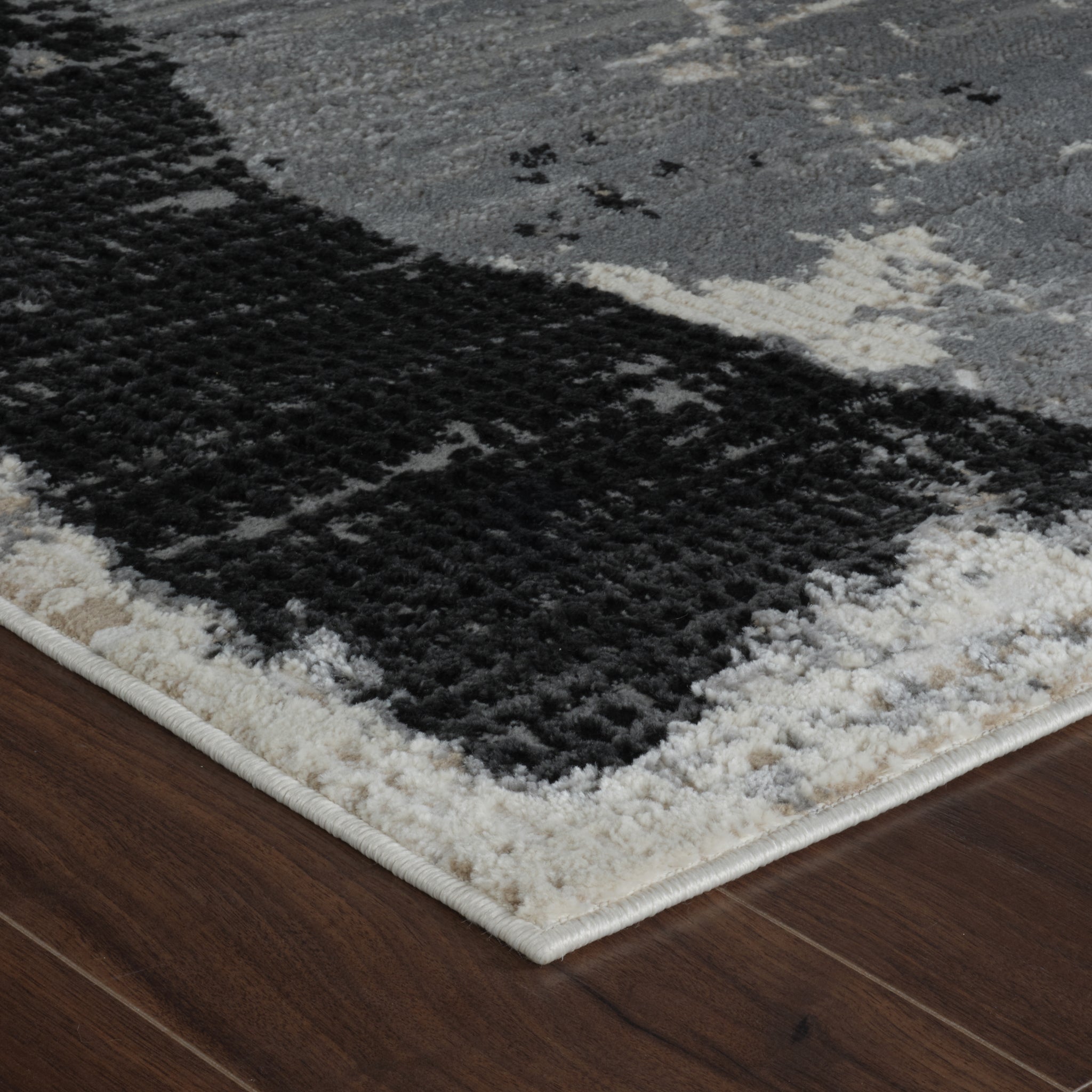 Nairobi Black Contemporary Textured Rug-thumbmail-3