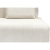 Direct view of a single Nami modular unit showing the low-profile cushion design and plush back pillow