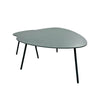 Side profile view showcasing the sleek low-profile silhouette of the Naples outdoor furniture set