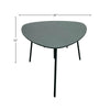 Product shot of the larger Naples nesting table with dimensional markers for height and tabletop width