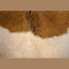 Full-frame macro shot of the genuine goat hair upholstery highlighting the natural texture and color