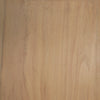Macro shot focusing on the warm light brown elm wood grain and polished finish