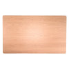 Full overhead bird's-eye view of the rectangular tabletop highlighting the continuous natural oak wood grain patterns