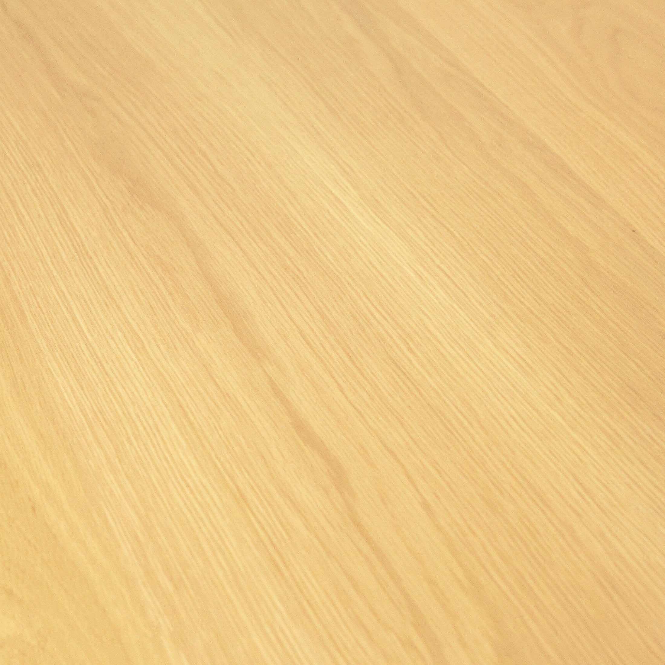Front view of the Valdemar round dining table featuring a natural oak wood finish and a striking cylindrical fluted pedestal base