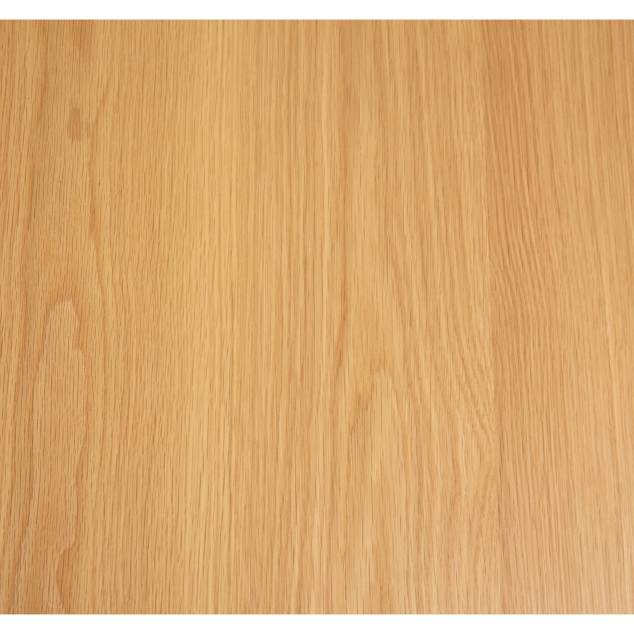 Front view of the Sonet extendable dining table in a natural oak finish featuring tapered legs and a minimalist rectangular silhouette