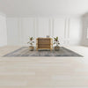Front-facing lifestyle view of the natural wood cabinet showing its compact size and organic texture in a home environment