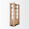 Low-angle perspective view highlighting the seamless integration between the pillar frame and the storage base