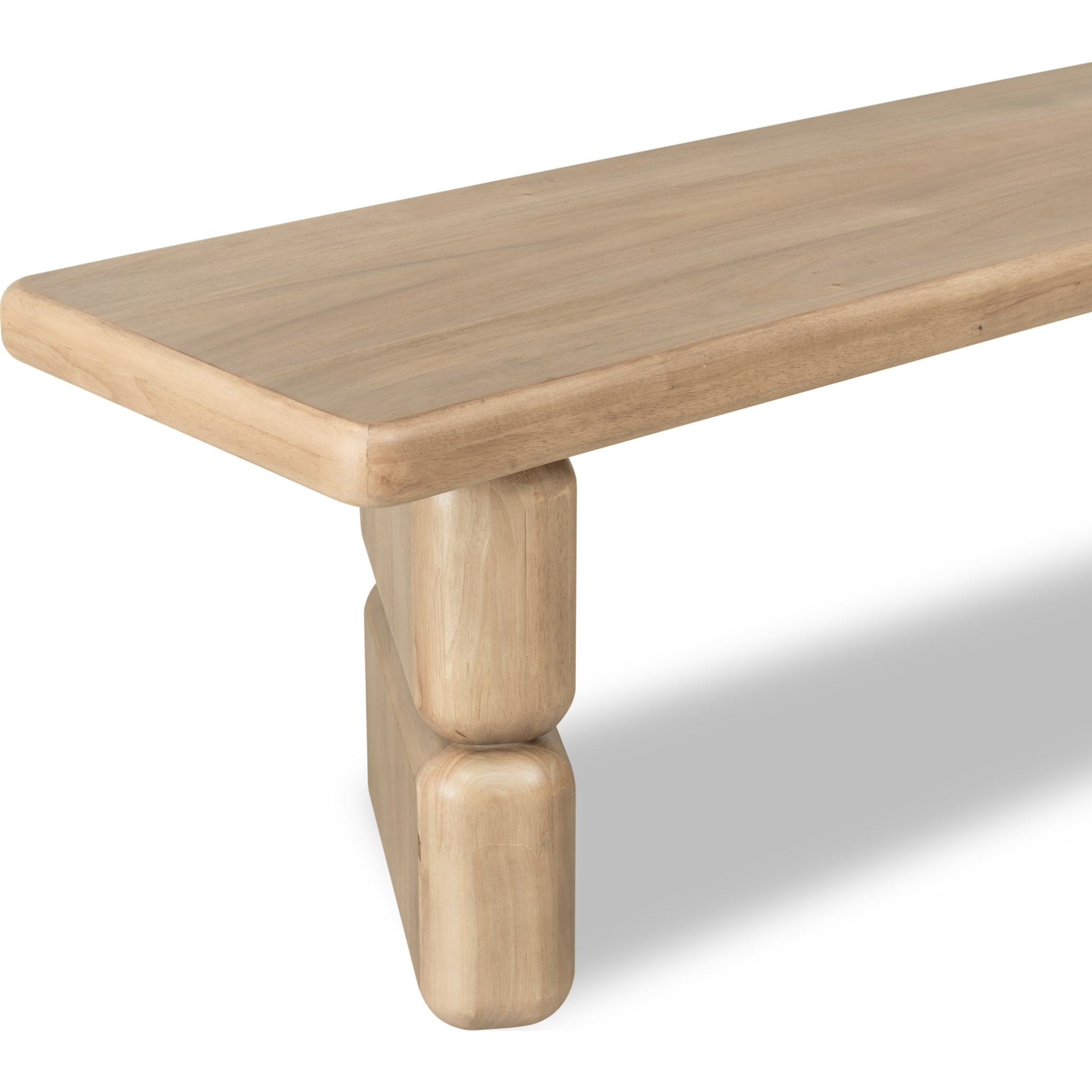 Right-side angled view showcasing the balanced proportions and the geometric silhouette of the pedestal supports