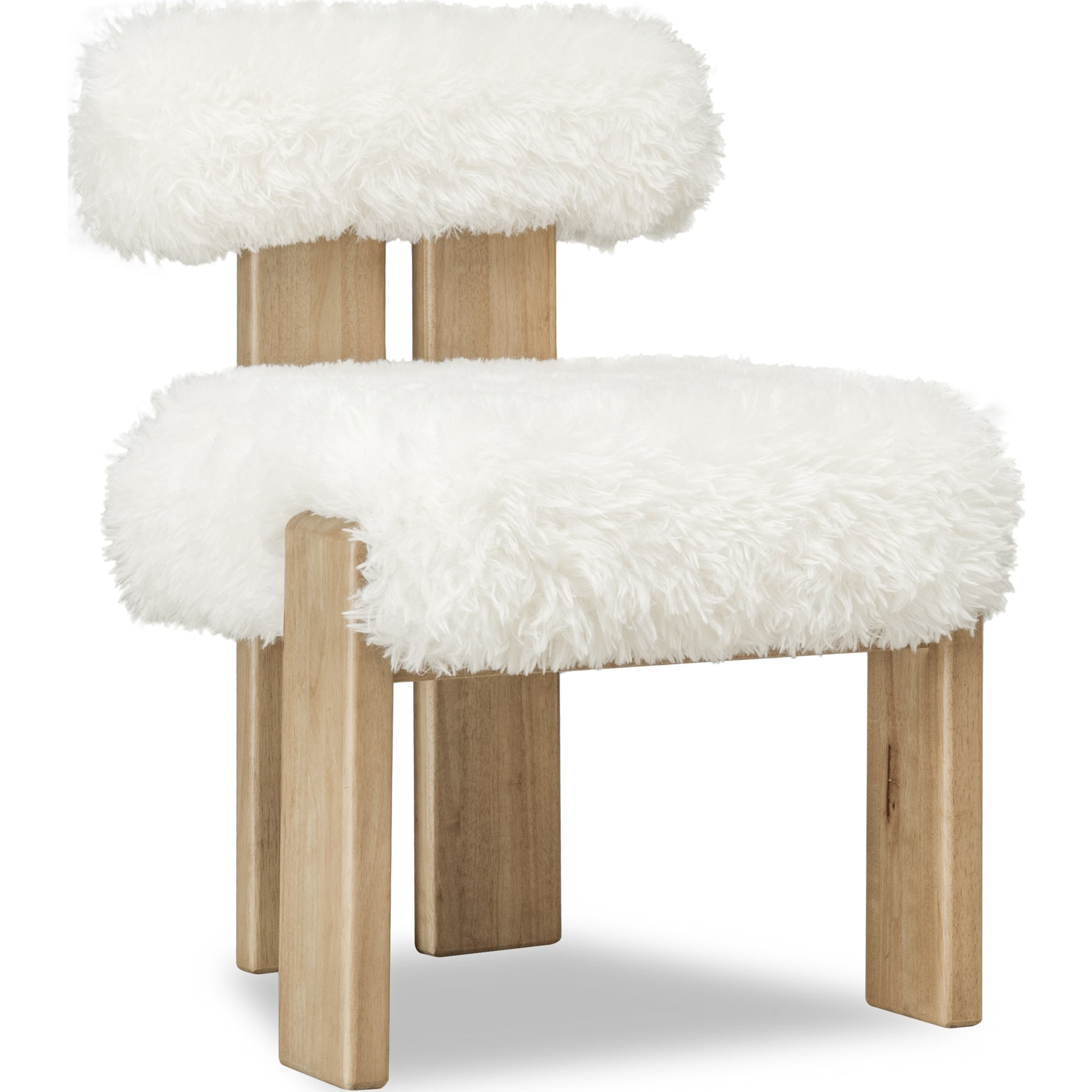 Nelly Sheepskin/Lioness Dining Accent Chair