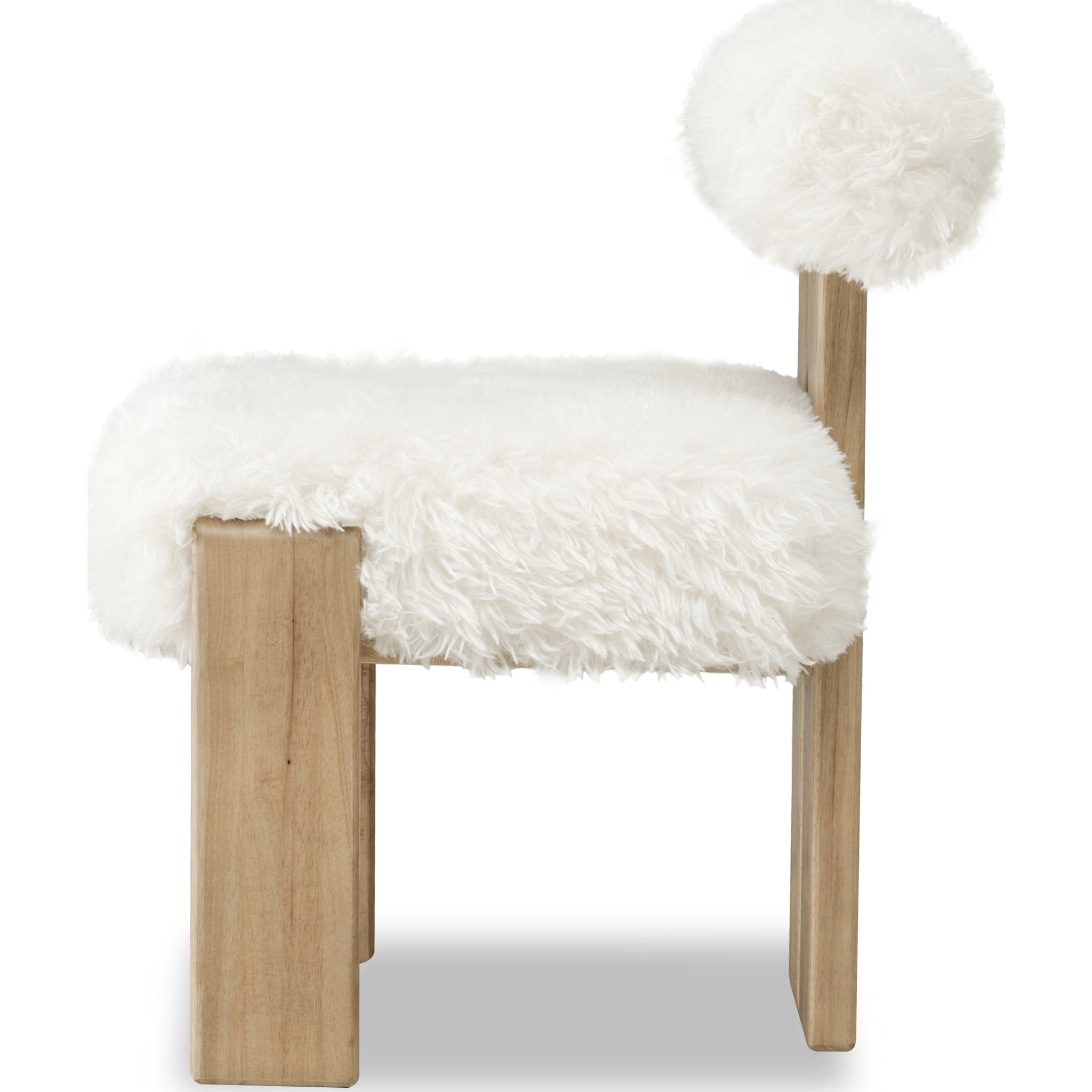 Nelly Sheepskin/Lioness Dining Accent Chair