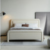 Final lifestyle perspective highlighting the bed as a soft architectural focal point in a clean minimalist master suite