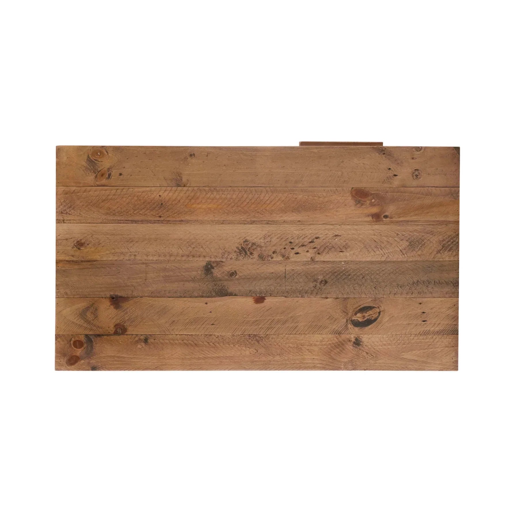Top-down perspective view highlighting the expansive dark driftwood surface with tactile grain variations and natural imperfections