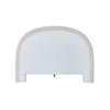 Rear view showing the clean, fully upholstered back panel of the arched headboard