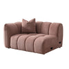 Side profile of Noel cream sofa highlighting deep seat