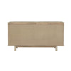 Rear view showcasing the solid structural assembly and the clean, uniform light wood finish of the back panel