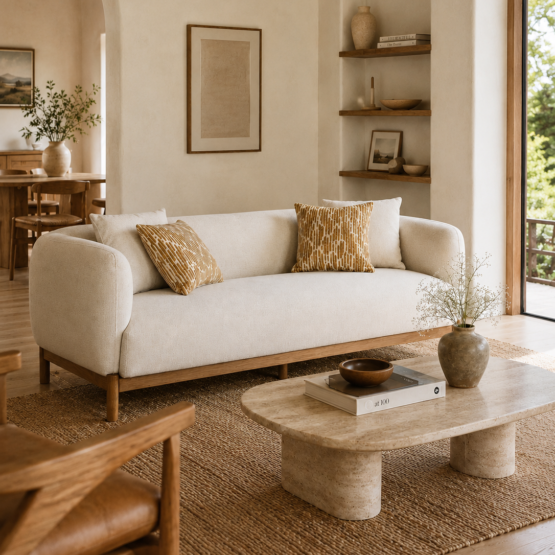Odense 3-Seater Sofa with 4 Toss Pillows
