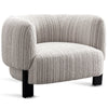 Angled view of Odin upholstered accent chair