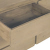 Close-up perspective inside an open drawer highlighting the authentic wood texture and precision structural joinery