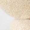 Detailed view of the highly textured "popcorn" style bouclé fabric used for the Estelle seating collection.