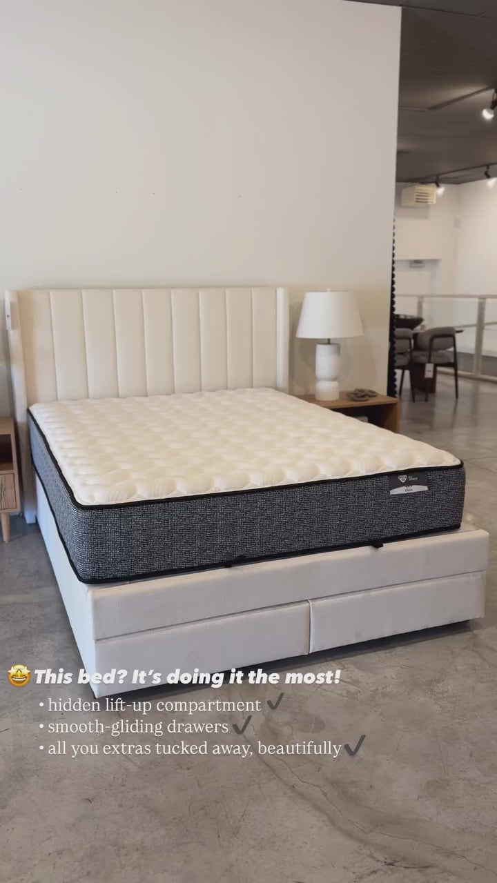 Norell Queen Storage Bed With Drawers - Bone