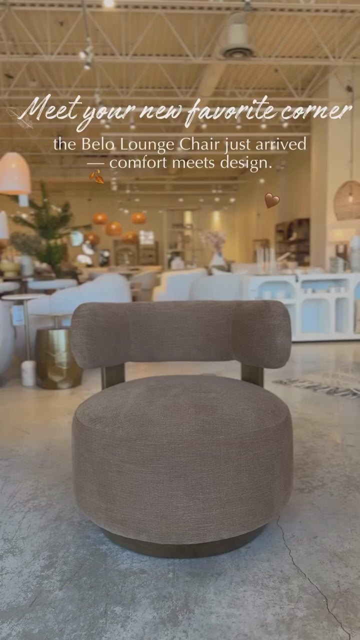 Full-frame view from video showcasing the organic rounded form and low-profile design of the Belo chair
