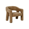 Quinn club chair in chai fabric angled view