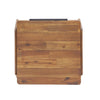 Direct overhead view showcasing the natural wood grain patterns and smooth finish of the rectangular tabletop surface
