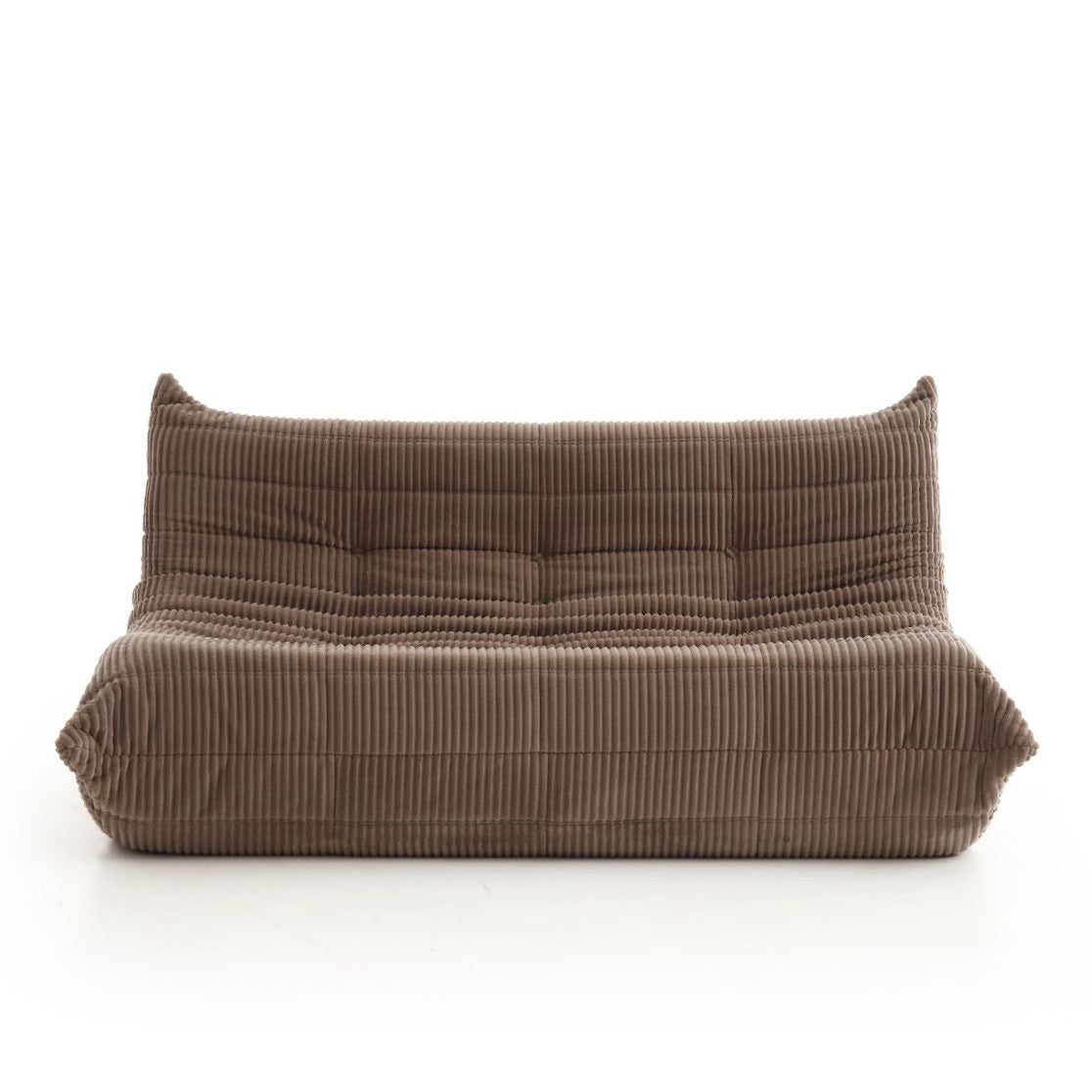 Rigo modular corduroy sofa in beige, low profile ultra comfy design
