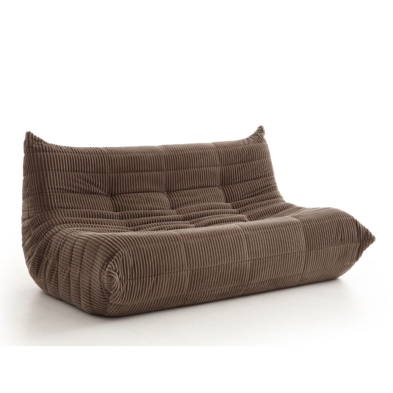 Rigo modular corduroy sofa in beige, low profile ultra comfy design