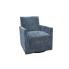 High-angle front view emphasizing the generous seating area and soft textured fabric