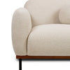 Close-up of rounded armrest on Rodeo accent chair