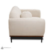 Back view of Rodeo accent chair in beige upholstery