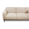 Wide front view of Rodeo Sofa in beige fabric with modern low profile design