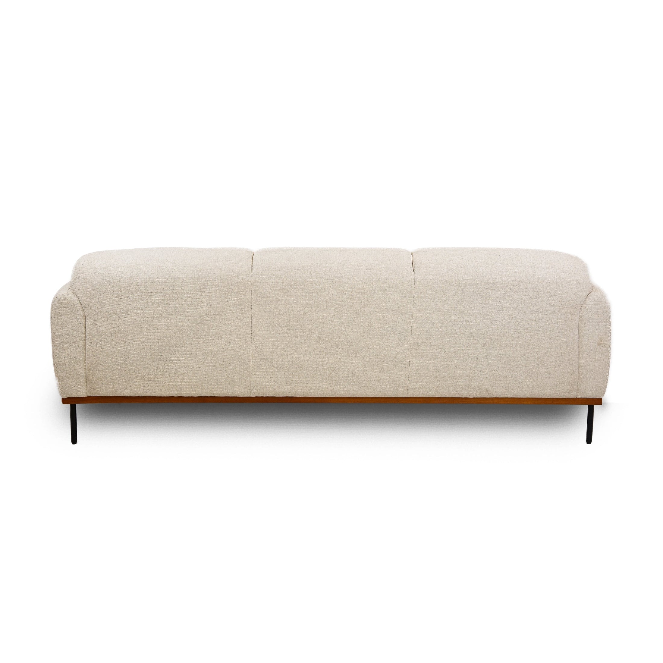Rodeo Sofa with Premium Believe Fabric in beige, modern minimalist 3 seater sofa