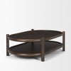 Side profile view showcasing the clean architectural lines and consistent dark brown wood grain