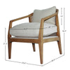 Technical diagram showing the width, depth, and height dimensions for the Rosa club chair
